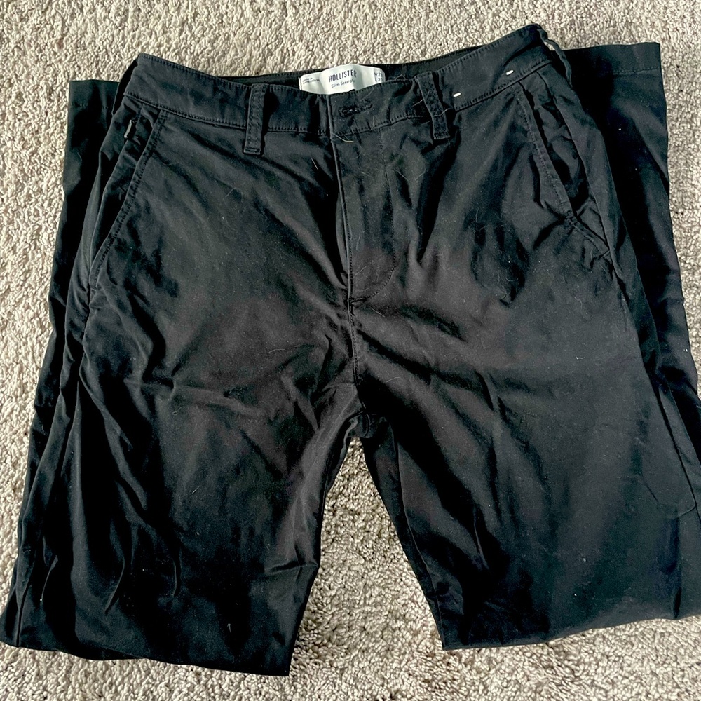 Black cotton men’s dress pants. W28 L30